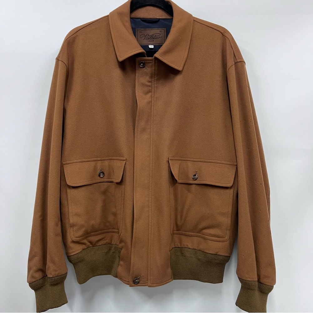 Vaster size 50 Bomber Jacket wool & cashmere made in Italy FLAWED